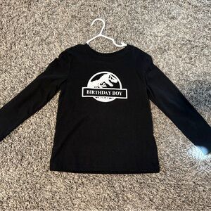 Cat & Jack Black Long-Sleeve "Birthday Boy" Tee